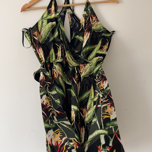 BCBGMAXAZRIA Tropical Print Romper - Picture 8 of 11